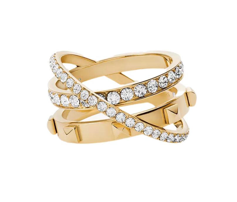 Michael Kors Prestack-Ring Goldfarbe