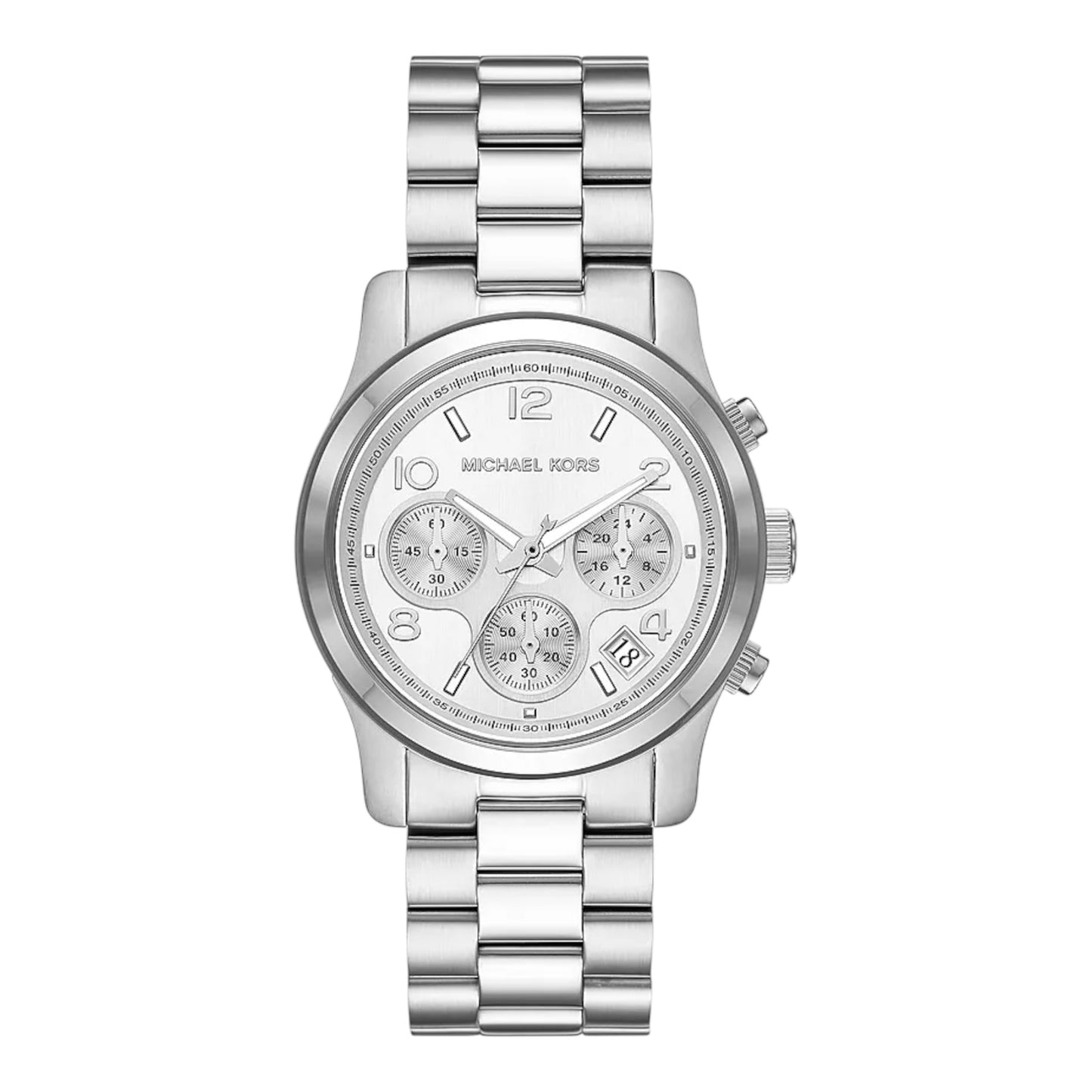 Michael Kors Chronograph Damen Uhr Runway MK7325 Silberfarbe