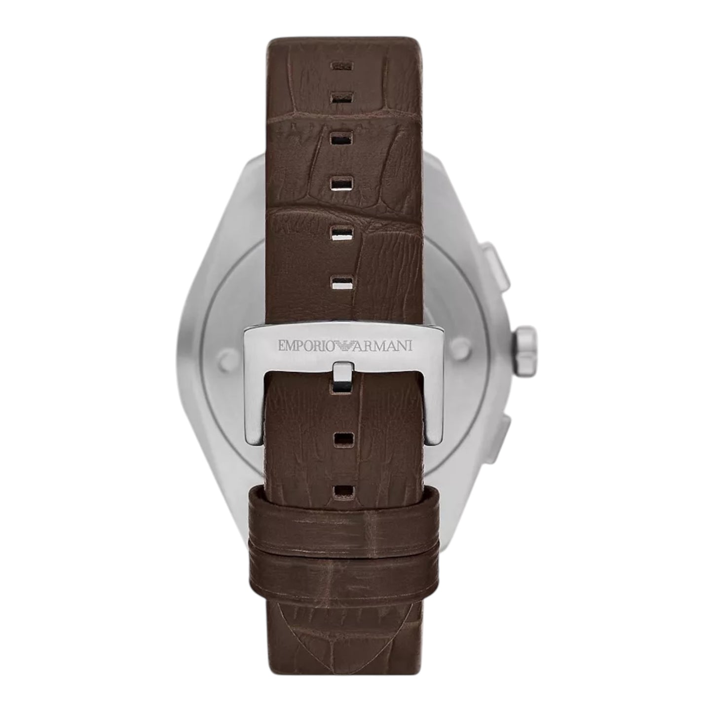 Emporio Armani Chronograph Herren Uhr AR11482 Braun Leder