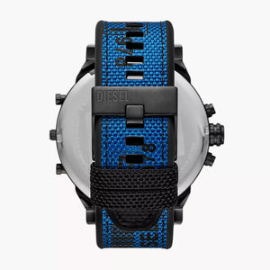 Diesel Herrenuhr Chronograph Mr. Daddy 2.0 Nylon Silikon blau DZ7434