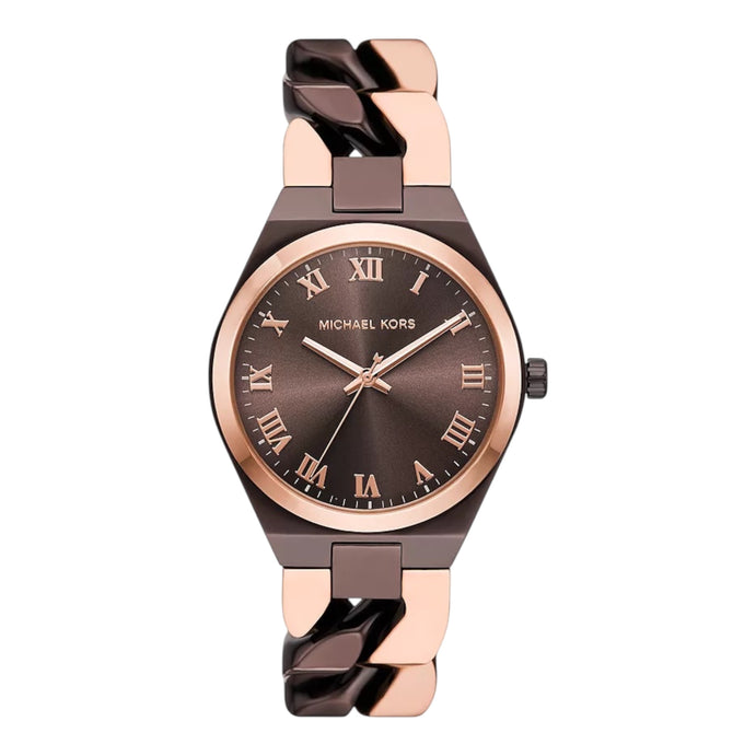 Michael Kors Lennox Damen Uhr schokobraun roségoldfarben MK7501