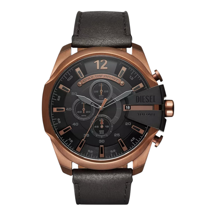 Diesel Herrenuhr Chronograph DZ4459 Leder