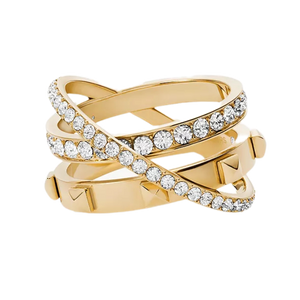 Michael Kors Prestack-Ring Goldfarbe