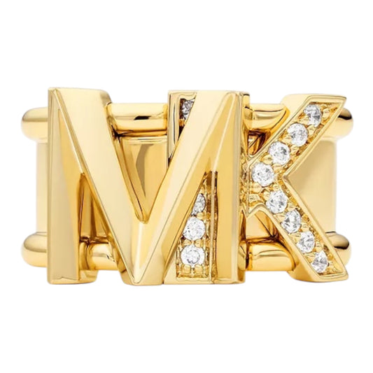 Michael Kors Ring Logo vergoldet