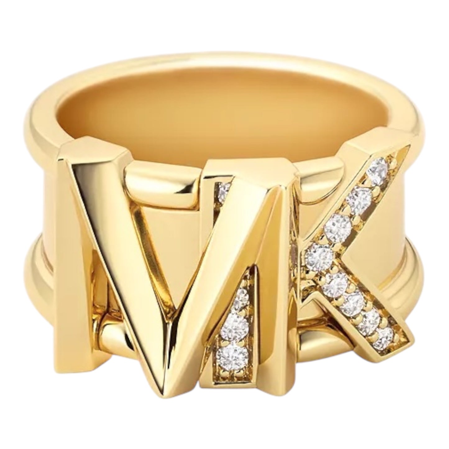 Michael Kors Ring Logo vergoldet