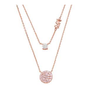 Michael Kors Kette zweireihig  Sterlingsilber rosévergoldet