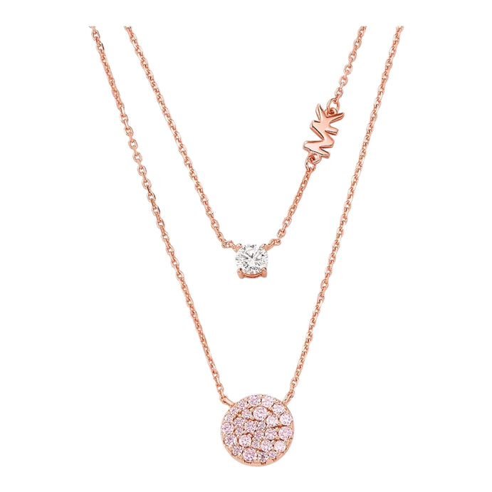 Michael Kors Kette zweireihig  Sterlingsilber rosévergoldet