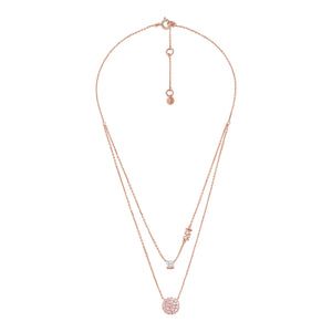Michael Kors Kette zweireihig  Sterlingsilber rosévergoldet