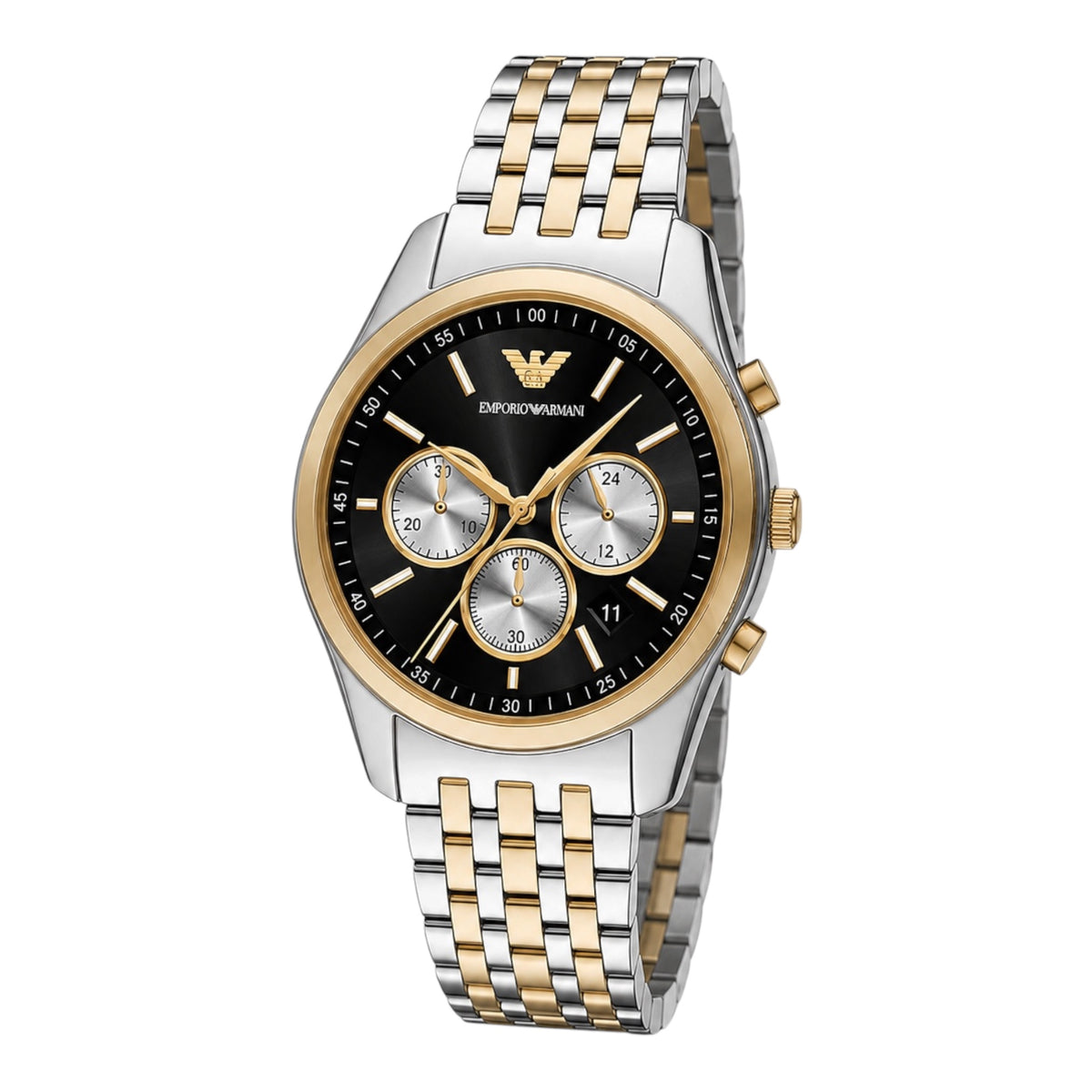 Emporio Armani Herren Uhr Chronograph – Bi-Color AR11713