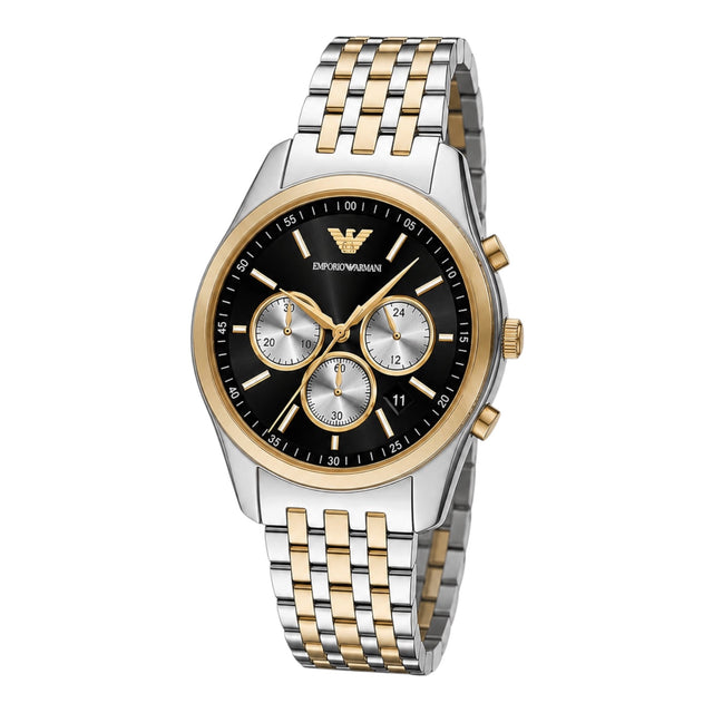 Emporio Armani Herren Uhr Chronograph – Bi-Color AR11713