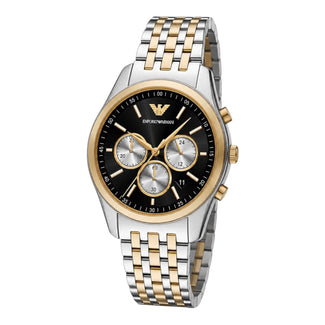 Emporio Armani Herren Uhr Chronograph – Bi-Color AR11713