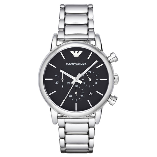 Emporio Armani Chronograph Uhr Herren Ar1853 Silber