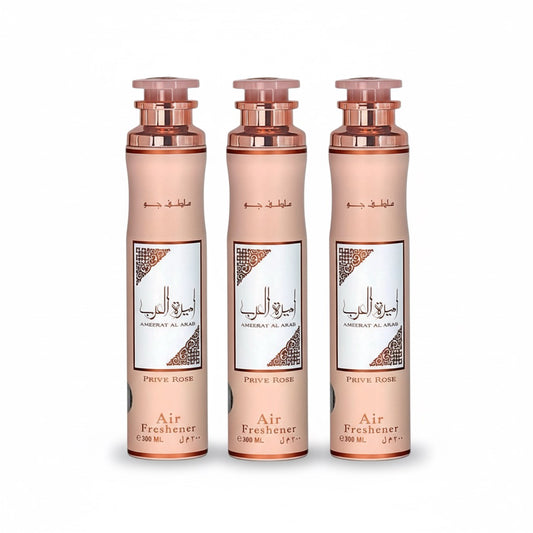 Lattafa Ameerat Al Arab Prive Rose Raumduft SET Lufterfrischer 3x300ml