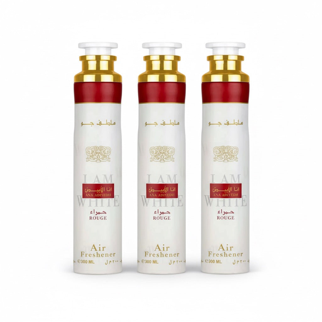 Lattafa Iam White Ana Abiyedh Rouge Lufterfrischer Raumduft SET  3x300ml